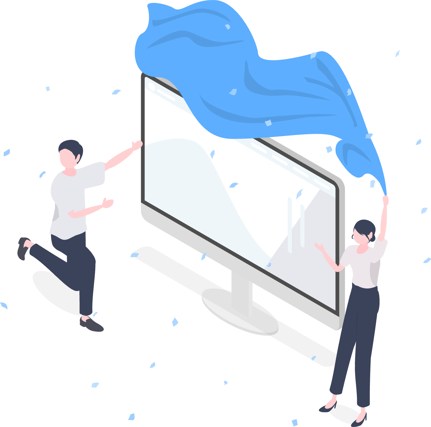 サイト公開のイラスト